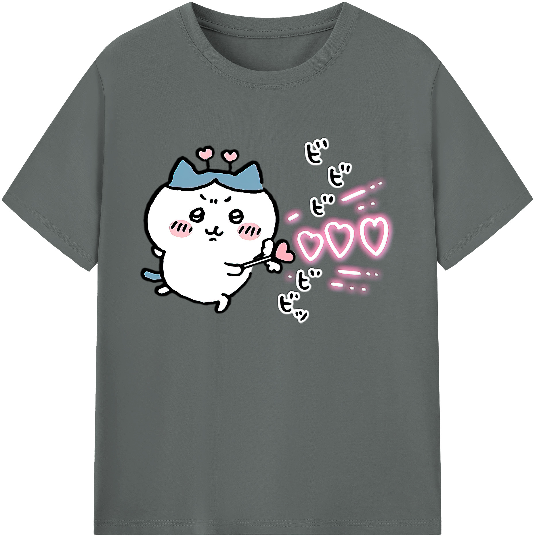 （画像用） ちいかわ ハチワレ Chii-kawa hachiware 綿100％ メンズ半袖Tシャツ｜肌触りやわらか＆通気性
